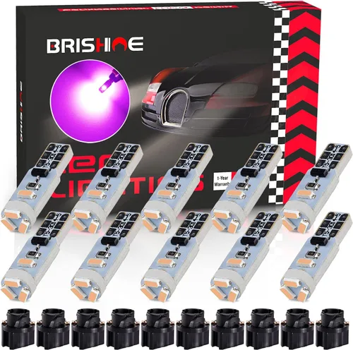 Miniatura 6 de 10X Bombillas LED T5 Ámbar Amarilla Canbus Sin Errores 3014 Chipsets 74 2721 37 PC74 70 73 17 Bombillas LED para Interior, Panel de Instrumentos