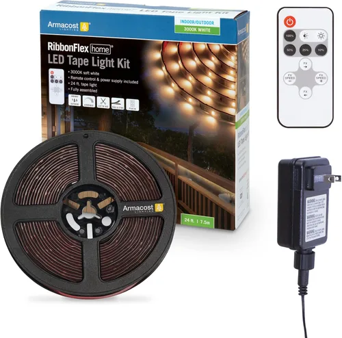 Miniatura 19 de Armacost Lighting Kit de luz en cinta LED regulable para AC del hogar, blanco cálido suave (1.5M) 424502 2700K blanco cálido 5 m