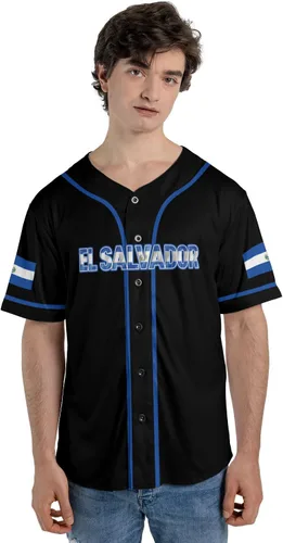 Miniatura 5 de Camiseta personalizada de béisbol de El Salvador, camiseta de orgullo de la bandera de El Salvador, camiseta salvadoreña, camiseta de El Salvadoreña