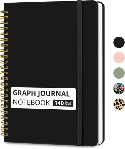 Miniatura 46 de Cuaderno rayado en espiral para mujeres y hombres, 140 páginas, cuaderno de tapa dura con rayas universitarias para trabajo y toma de notas, diarios