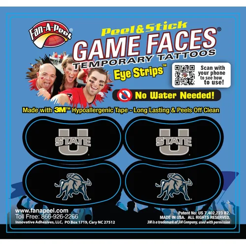 Miniatura 264 de Fan-A-Peel Tatuajes temporales sin agua del estado de Florida, hipoalergénicos, para despegar y pegar, tatuajes temporales impermeables, con Florida
