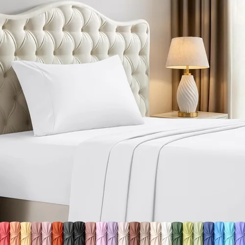 Miniatura 90 de Juego de sábanas King de Utopia Bedding – Juego de 4 sábanas para cama King, microfibra suave y transpirable, incluye 1 sábana bajera, 1 sábana Beige