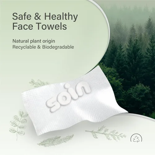 Miniatura 5 de Unifree Toallas faciales I Towel I Dry Wipes I Makeup Remover I Clean Facial Pañuelos en caja, tamaño grande 11.8 x 9.8 pulgadas, 50 unidades por
