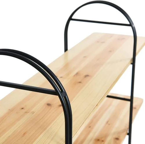 Miniatura 5 de Main + Mesa Estantería ajustable Eitri de madera y metal, abeto nórdico