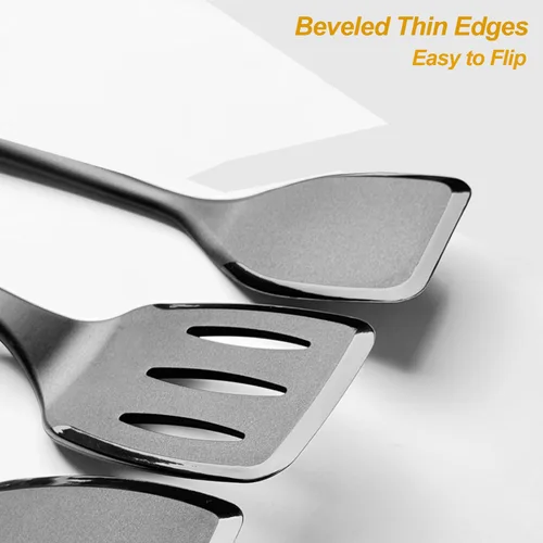 Miniatura 4 de Juego de utensilios de cocina de silicona, espátulas y cucharas antiadherentes grandes y resistentes al calor para cocina, ideales sin BPA