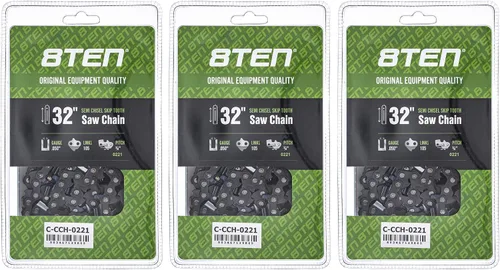Miniatura 47 de 8TEN Cadena de motosierra semi cincel de 6 pulgadas .050 1/4 42 DL para Worx WG320 Black & Decker LLP120 (paquete de 3)