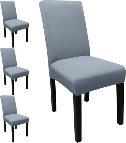 Miniatura 109 de JQinHome Juego de 8 fundas para sillas de comedor, fundas de alta elasticidad extraíbles y lavables, fundas protectoras de asiento para silla