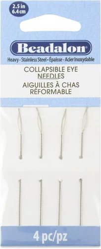 Miniatura 15 de Beadalon - Agujas plegables para ojos, paquete variado, finas de 0.012 in / 0.012 pulgadas, medianas, 0.014 in / .014 pulgadas, pesadas 0.51 / .020