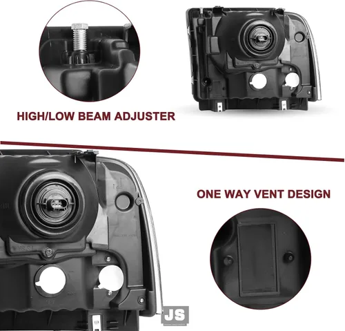 Miniatura 7 de JSBOYAT Juego de faros con bombillas y arnés de reemplazo para Ford F250 F350 F450 F550 Super Duty 99-04 / Ford Excursion 00-04 lado del conductor