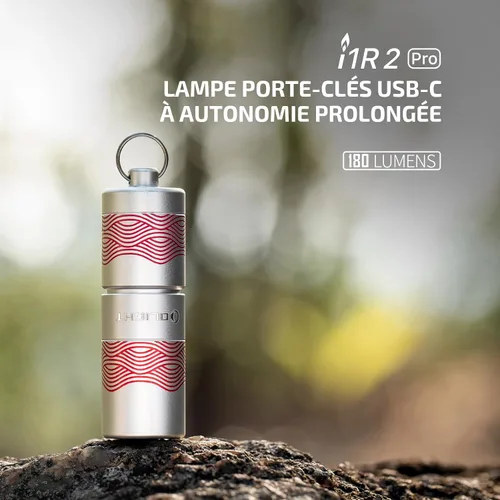 Miniatura 4 de OLIGHT I1R 2 Pro Eos - Linterna de llavero recargable EDC de 180 lúmenes, alimentada por batería recargable integrada con cable USB tipo C, mini luz