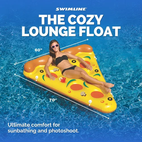 Miniatura 3 de Swimline Flotador inflable de rodaja de pizza para piscina, multicolor Rebanada de pizza