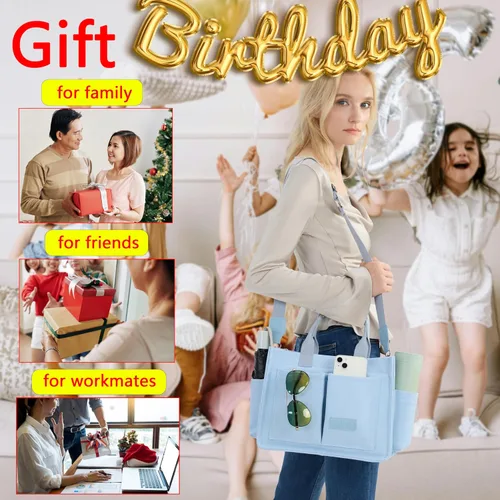 Miniatura 7 de Bolso de lona para mujer, bolsos cruzados para mujer, bolsos de trabajo para computadora portátil, bolso grande de mano para enfermera o profesora