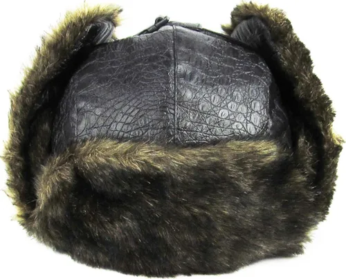 Miniatura 5 de Mezcla de lana de aviador cazador de soldado con orejeras Ushanka Esquimal, bombardero ruso, cálido, invierno frío