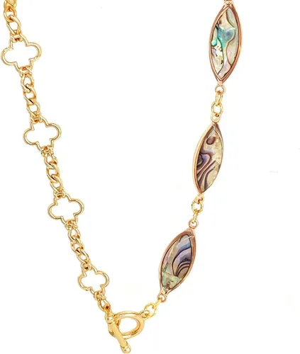 Miniatura 3 de Pulsera de cadena de eslabones cubanos chapada en oro de 18 quilates, delicada cadena de eslabones de clip plano, pulsera ajustable de concha