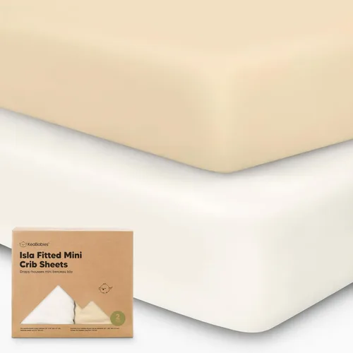 Miniatura 39 de Sábanas ajustadas para Pack and Play - Paquete de 2 sábanas mini para cuna para Pack N Play, colchón 38x26, ropa de cama suave y acogedora