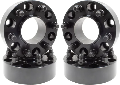 Miniatura 13 de Wheel Accessories Parts 2 Piezas Espaciadores de Rueda Centrados en el Buje 6x5.5 6x139.7mm 1.00 Pulgada de Grosor 78.1mm Buje M14x1.5 14x1.5 Rosca