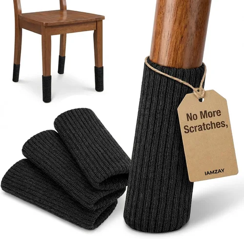 Miniatura 10 de 16 Piezas Protectores de Calcetines para Patas de Silla Premium Color Verde Aguamarina para Suelos de Madera Dura - No se Caen Fácilmente - Muy
