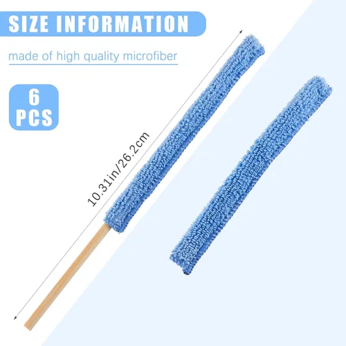 Miniatura 2 de Honeydak 6 piezas de microfibra con detalles de plumero, mini plumero, herramienta de limpieza de grietas, limpiador de ventilación de aire, cepillo
