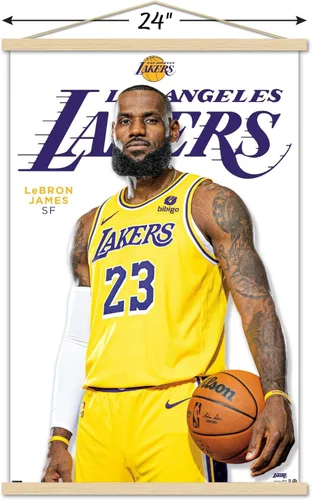 Miniatura 3 de Trends International NBA Los Angeles Lakers - Póster de pared de LeBron James Feature Series 23, 22.37 x 34.00 pulgadas, paquete de impresión