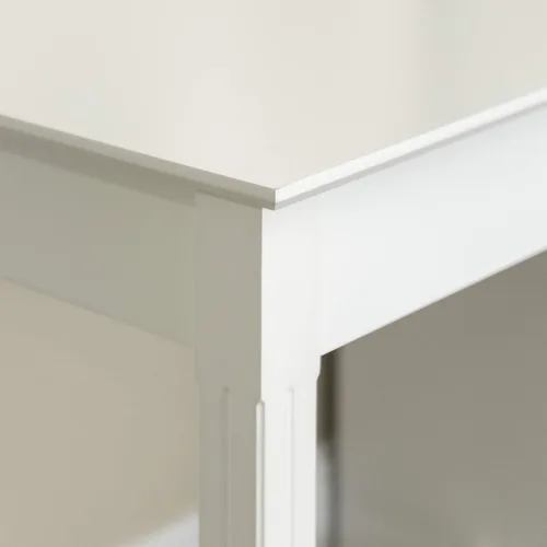 Miniatura 10 de We Furniture, Home Office Deluxe, escritorio para computadora, color negro, Madera Sólida, Blanco