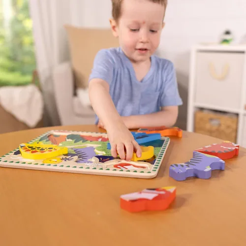 Miniatura 5 de Melissa & Doug dinosaurio Chunky Rompecabezas de madera, Multicolor