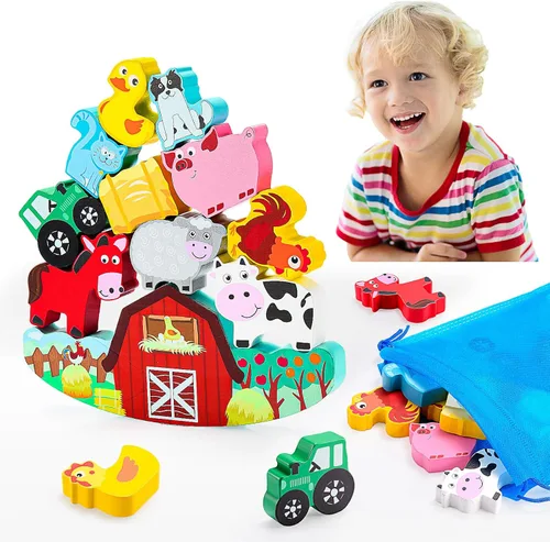 Miniatura 9 de IPOURUP Juguetes de dinosaurio para niños de 3 a 5: juguetes Montessori apilables de madera para niños de 3, 4, 5, 6, 7, 8 años, regalos