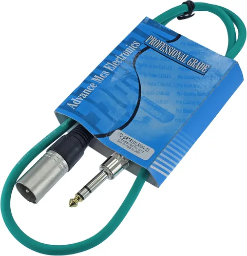 Miniatura 9 de Cable Patch de Audio Pro XLR macho TRS de 1/4 pulgadas a 3 pines equilibrado y blindado (3 pies de largo, azul)