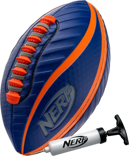 Nerf Bolas de fútbol de agarre en espiral - Spacelace patentado para espirales definitivas - Construcción cosida a máquina - Bomba incluida - Junior