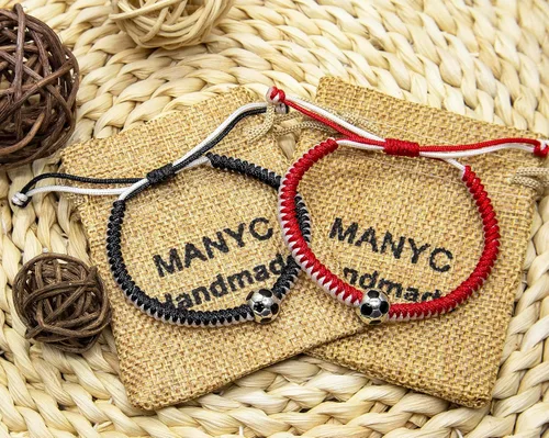 Miniatura 29 de MANYC - Pulseras de fútbol para hombres, mujeres y niños, accesorios elegantes para fanáticos del fútbol, regalos de espíritu de equipo para niños