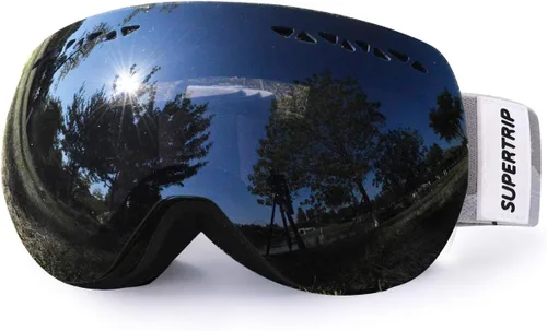 Supertrip Gafas de esquí profesionales para hombres y mujeres, doble lente antivaho grandes esféricos, unisex, multicolor, gafas de nieve