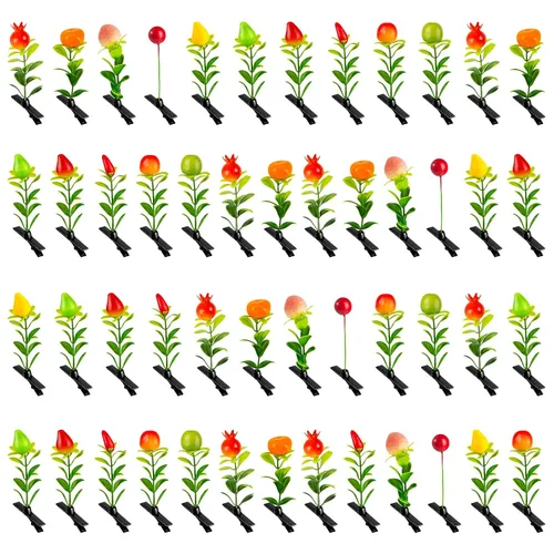 Miniatura 8 de 50 pinzas para brotes de hierba, horquillas de flores para mujeres, niñas, niños, fiesta, escuela