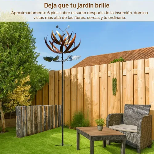 Miniatura 7 de Pure Echo Giradores de Viento para Patio y Jardín, Giradores de Viento para Exteriores de Metal Grande, 84 pulgadas Girador de Viento Cinético