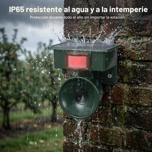 Miniatura 7 de Dispositivos repelentes de pájaros ultrasónicos solares 2026 para exteriores, disuasorio solar para pájaros carpinteros para casa, disuasorios