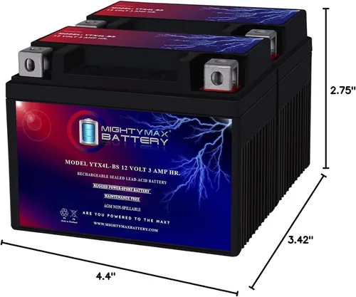 Miniatura 9 de Mighty Max Battery Batería SLA YTX4L-BS sustituye a ExpertPower ETX4L-BS, ETX4L BS - 2