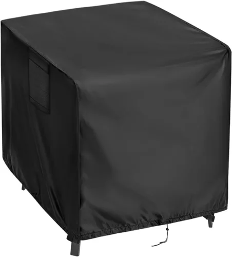 Miniatura 10 de Kingling Funda cuadrada para mesa de exterior, 24 pulgadas, cubierta cuadrada para mesa de patio, impermeable, pequeña funda para muebles de patio