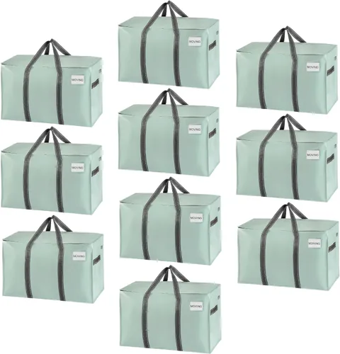 Miniatura 24 de VENO - Paquete de mudanzas, cajas de almacenamiento para embalaje universitario con tapas alternativas, para dormitorio, extragrande, asas