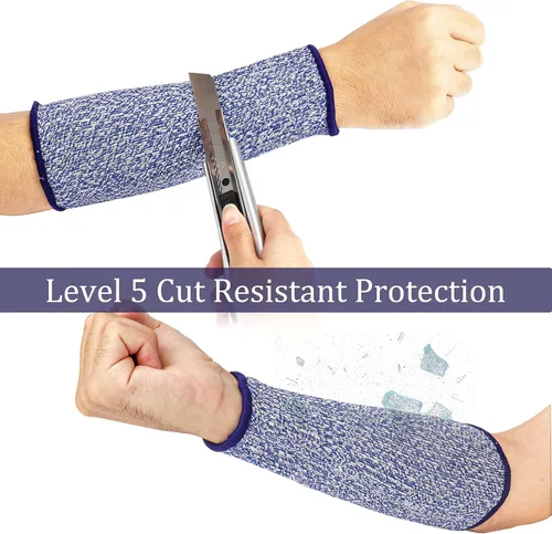 Miniatura 5 de 5 pares de mangas de protección de antebrazo resistentes a los cortes, protección de nivel 5, protectores de brazo a prueba de mordeduras, protector
