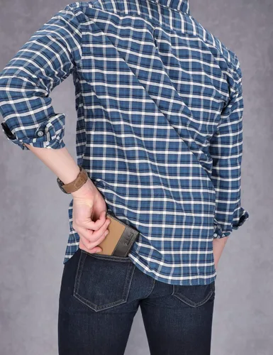 Miniatura 5 de Timberland Baseline - Cartera de lona de cuero para hombre con bolsillo abatible adjunto