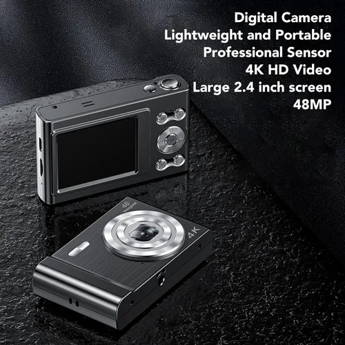 Miniatura 7 de Cámaras digitales 4K, 1080P 48MP Vlogging cámara de video con zoom de 16X, bolsillo de pantalla de 2.7 pulgadas, cámara compacta de disparo de punto