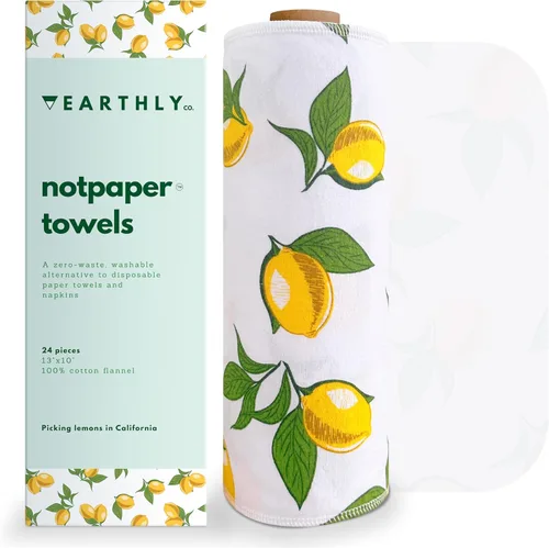 Miniatura 16 de Toallas de papel reutilizables, paquete de 10 unidades, rollo de toallas de papel de algodón lavables, servilletas reutilizables sin papel
