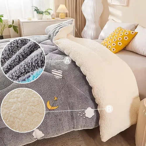 Miniatura 3 de ZTGL Comfort - Manta de cama pesada de alta calidad, reversible, edredón alternativo de plumón sintético, súper cálido, suave terciopelo de cordero