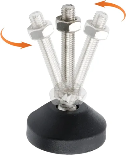 Miniatura 6 de Antrader 4 copas de pie ajustables con rosca M8, base de nailon reforzado, pies articulados de 2 pulgadas de diámetro, patas de muebles, longitud