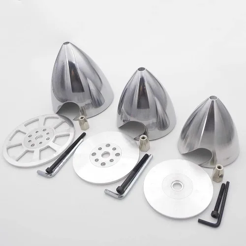 Miniatura 2 de Hélice de metal Spinner de diámetro 2.756 in-5.000 in CNC Plane Spinner para motor de gasolina DLE DLE20 DLE30 DLE55 DLE111 DLE222 RC Airplane