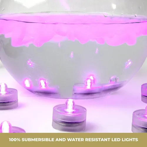 Miniatura 6 de LumaBase 68512 Luces LED sumergibles a pilas, color rosa