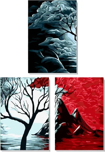 Miniatura 12 de Kit de pintura por números para adultos con marco de madera, kit de pintura por números de flores silvestres para adultos, kit de pintura acrílica