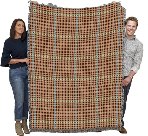 Miniatura 5 de Pure Country Weavers Manta de edredón – Nueve parches de flores – Patrones de regalo de jardín con hojas florales de regazo cuadrado tejido