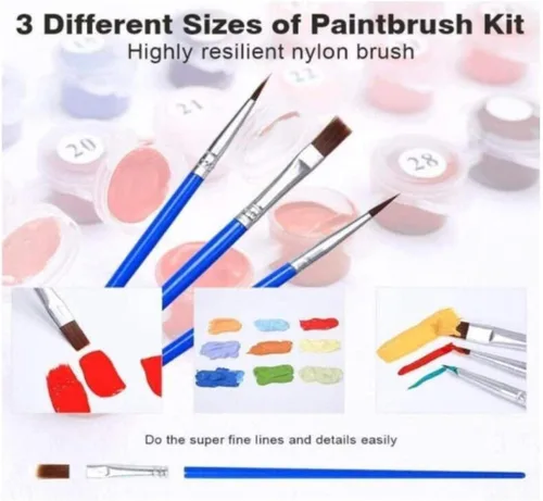 Miniatura 3 de ZMHZMY Kit de pintura al óleo por números para adultos principiantes, pintura en lienzo por números, pintura al óleo acrílica, manualidades para 001