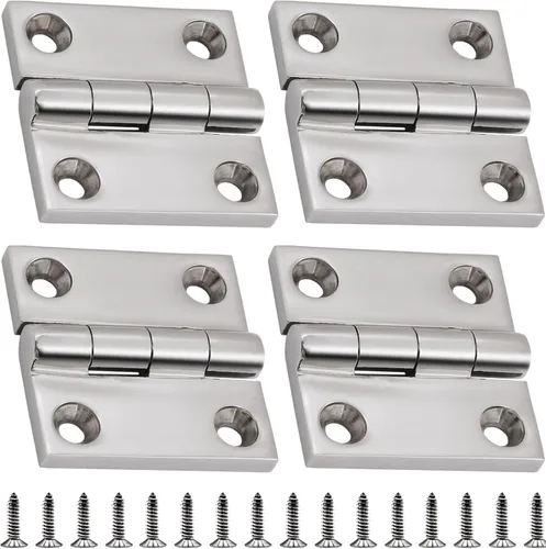 Bisagras de Acero Inoxidable 316 de Grado Marino 1.5" x 1.5" Bisagra de Escotilla de Barco de Alta Resistencia (40 mm X 40 mm) Paquete de 4 Bisagras
