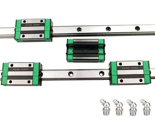 Miniatura 3 de Riel de Guía Lineal 2 X HGR 20-200mm Riel Deslizante Lineal + 4 X Bloques de Rodamientos Riel de Guía Lineal para Enrutadores CNC de Bricolaje