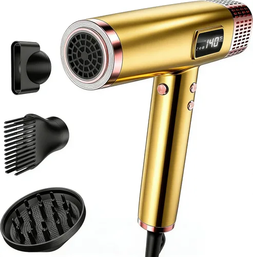 Miniatura 12 de MESCOMB Secador de pelo de viaje con difusor, 1875 W de doble voltaje iónico, secado rápido y control de encrespamiento para cabello grueso/rizado